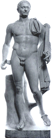 La statua dell'imperatore Traiano ritrovata alle Muracce