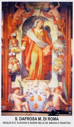 Santo del giorno 4 gennaio Santa Dafrosa di Roma sposa e martire 