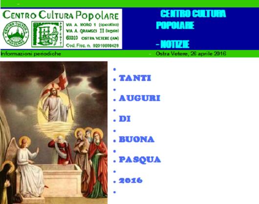 Ostra Vetere Tanti auguri di Buona Pasqua dal Centro di Cultura Popolare