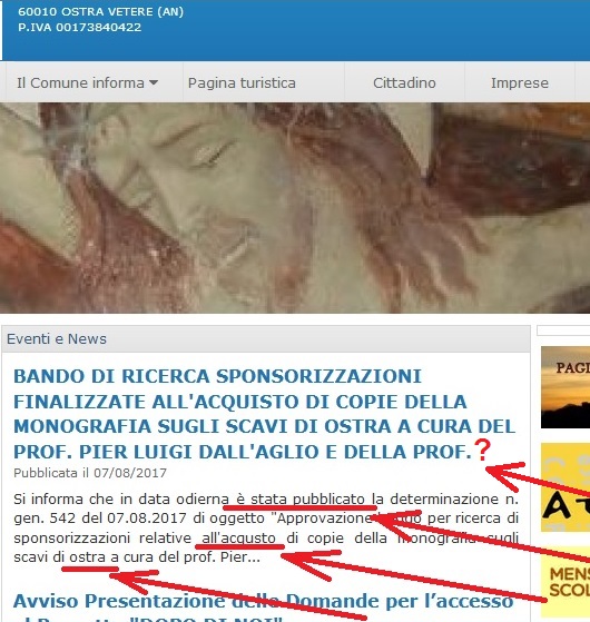 Ostra Vetere Da soffrirne compassionevolmente come l immagine che lo sovrasta